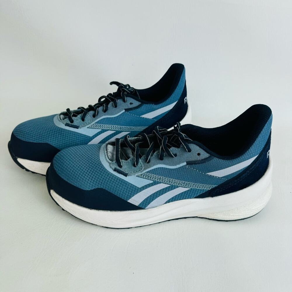 Reebok‎ Womens Floatride Energy Shoes Composite Toe Blue White Sneakers Size 8M